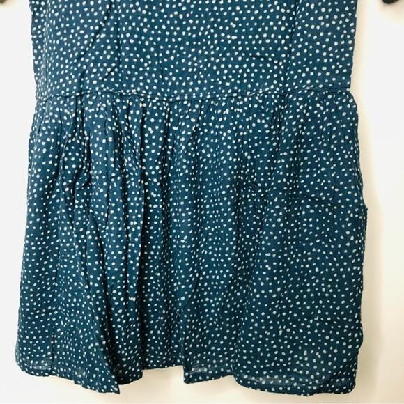 One Teaspoon Starry Night Wrap Mini Dress Tiny Polka Dots Navy Blue White Small - Picture 11 of 14